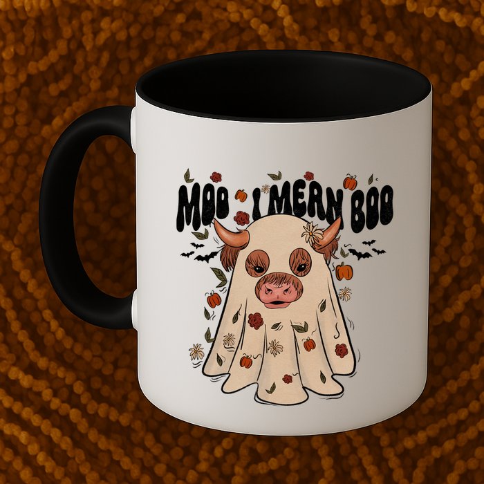 Moo I Mean Boo Funny Halloween Pig Ghost Mug