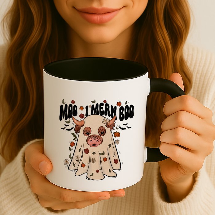 Moo I Mean Boo Funny Halloween Pig Ghost Mug