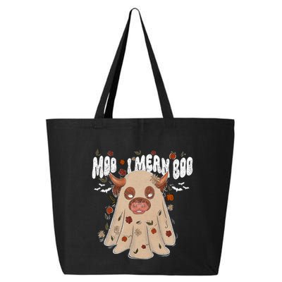 Moo I Mean Boo Funny Halloween Pig Ghost 25L Jumbo Tote