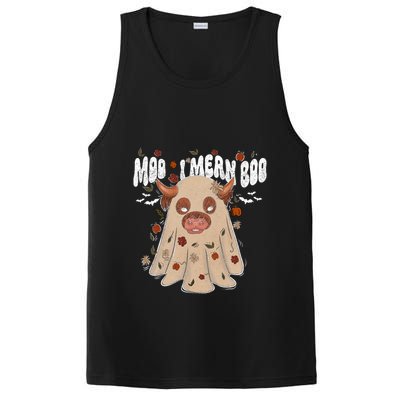Moo I Mean Boo Funny Halloween Pig Ghost PosiCharge Competitor Tank