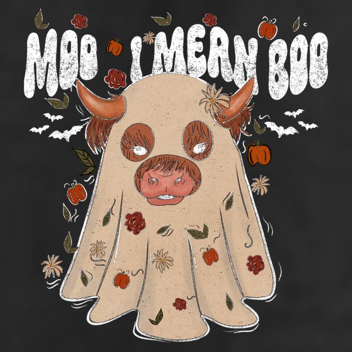 Moo I Mean Boo Funny Halloween Pig Ghost Hat