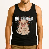 Moo I Mean Boo Funny Halloween Pig Ghost Tank Top