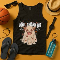 Moo I Mean Boo Funny Halloween Pig Ghost Tank Top