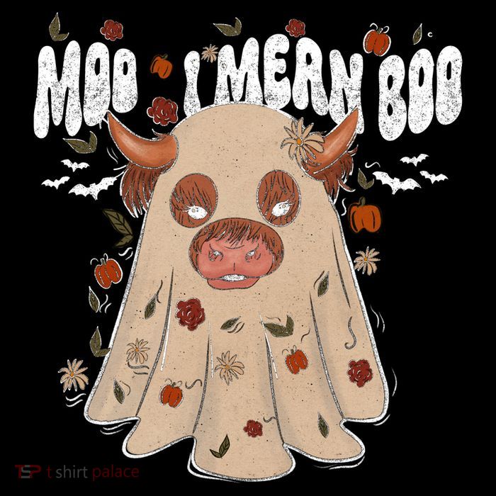 Moo I Mean Boo Funny Halloween Pig Ghost Tank Top