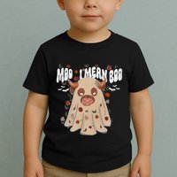 Moo I Mean Boo Funny Halloween Pig Ghost Toddler T-Shirt