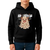 Moo I Mean Boo Funny Halloween Pig Ghost Kids Hoodie