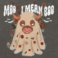 Moo I Mean Boo Funny Halloween Pig Ghost Cotton Canvas Backpack