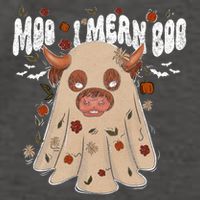 Moo I Mean Boo Funny Halloween Pig Ghost Vector Backpack