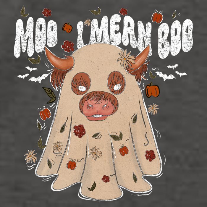 Moo I Mean Boo Funny Halloween Pig Ghost Vector Backpack