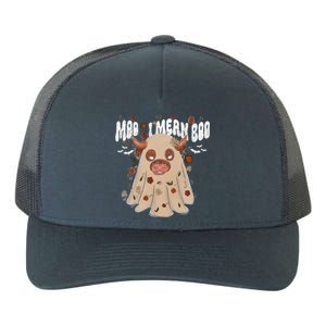 Moo I Mean Boo Funny Halloween Pig Ghost Yupoong Adult 5-Panel Trucker Hat