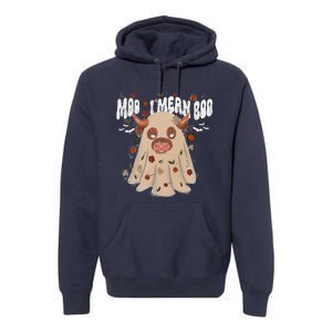 Moo I Mean Boo Funny Halloween Pig Ghost Premium Hoodie