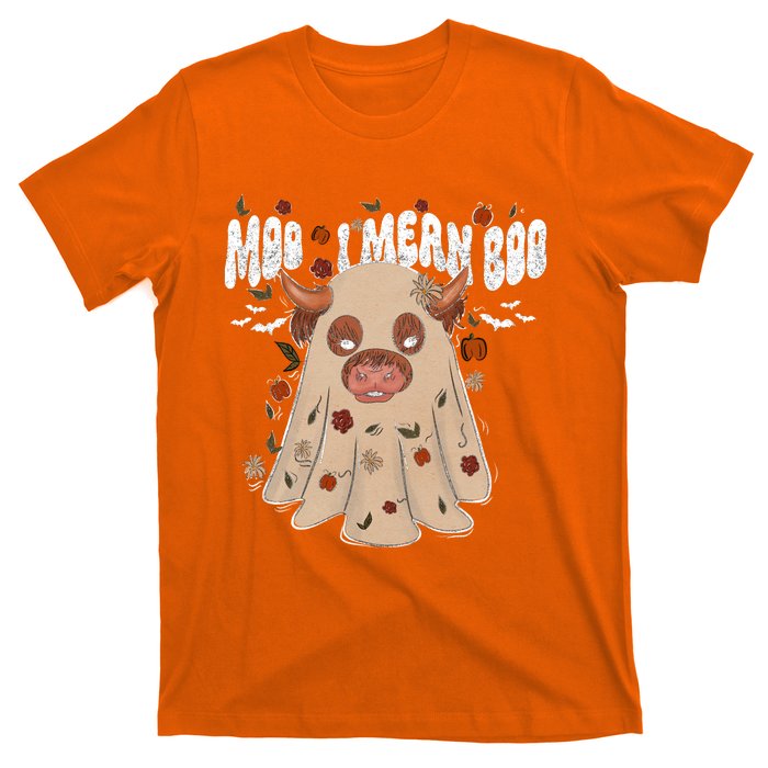 Moo I Mean Boo Funny Halloween Pig Ghost T-Shirt