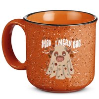 Moo I Mean Boo Funny Halloween Pig Ghost 15oz Campfire Ceramic Mug