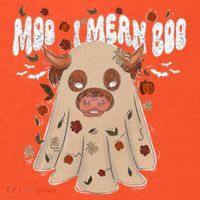 Moo I Mean Boo Funny Halloween Pig Ghost Sustainable Beanie