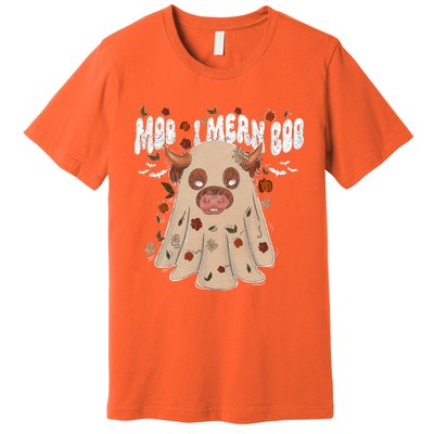 Moo I Mean Boo Funny Halloween Pig Ghost Premium T-Shirt