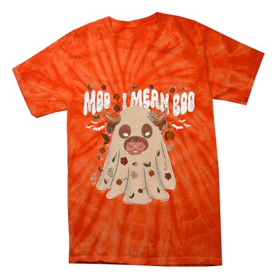 Moo I Mean Boo Funny Halloween Pig Ghost Tie-Dye T-Shirt