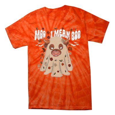 Moo I Mean Boo Funny Halloween Pig Ghost Tie-Dye T-Shirt