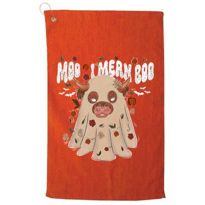 Moo I Mean Boo Funny Halloween Pig Ghost Golf Towel