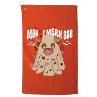 Moo I Mean Boo Funny Halloween Pig Ghost Golf Towel