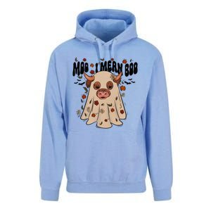 Moo I Mean Boo Funny Halloween Pig Ghost Unisex Surf Hoodie