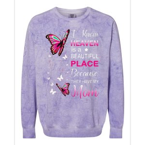 Mom Is My Guardian Angel In Heaven Memorial Day Colorblast Crewneck Sweatshirt