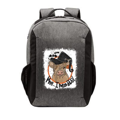 Moo I Mean Boo Ghost Witch Cow Bleached Funny Halloween Funny Gift Vector Backpack