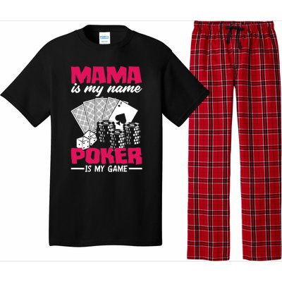 Mama Is My Name Poker Is My Game Funny Poker Mom Premium Pajama Set