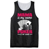 Mama Is My Name Poker Is My Game Funny Poker Mom Premium Mesh Reversible Basketball Jersey Tank