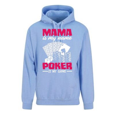 Mama Is My Name Poker Is My Game Funny Poker Mom Premium Unisex Surf Hoodie