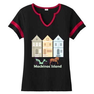 Mackinac Island Ladies Halftime Notch Neck Tee