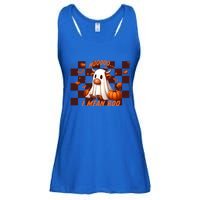 Moo I Mean Boo Highland Cow Checkered Halloween Costume Cute Gift Ladies Essential Flowy Tank