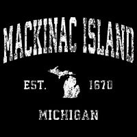 Mackinac Island Michigan MI Vintage Athletic Sports Design Backpack
