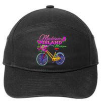 Mackinac Island Michigan Vintage Bike Flowers 7-Panel Snapback Hat