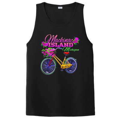 Mackinac Island Michigan Vintage Bike Flowers PosiCharge Competitor Tank