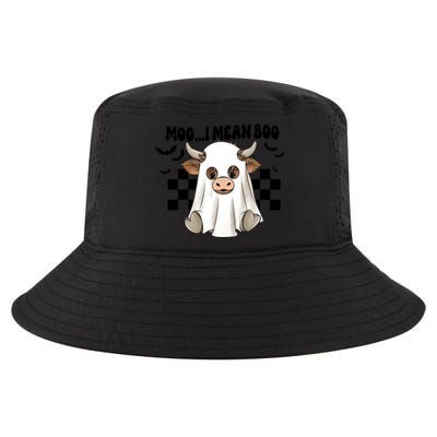 Moo I Mean Boo Highland Cow Halloween Cow Ghost Gift Cool Comfort Performance Bucket Hat