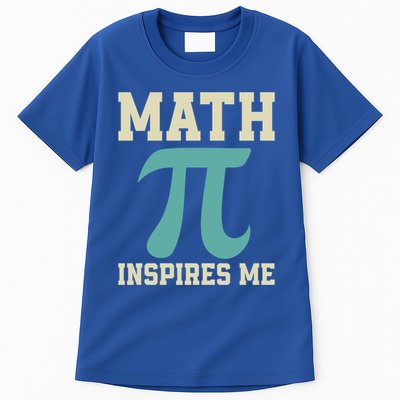 Math Inspires Me Geeky Math Nerdy Teacher Funny Pi Day Gift Tall T-Shirt