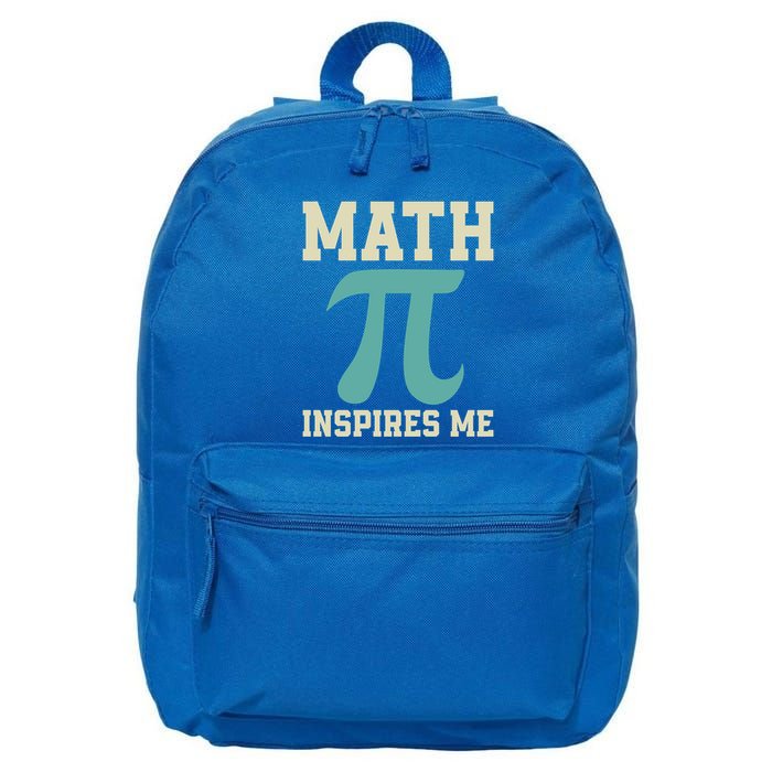Math Inspires Me Geeky Math Nerdy Teacher Funny Pi Day Gift 16 in Basic Backpack