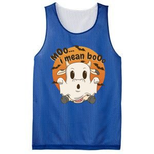 Moo I Mean Boo Meaningful Gift Funny Halloween Cool Gift Mesh Reversible Basketball Jersey Tank