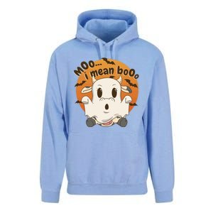 Moo I Mean Boo Meaningful Gift Funny Halloween Cool Gift Unisex Surf Hoodie