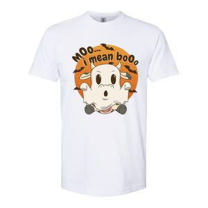 Moo I Mean Boo Meaningful Gift Funny Halloween Cool Gift Softstyle CVC T-Shirt