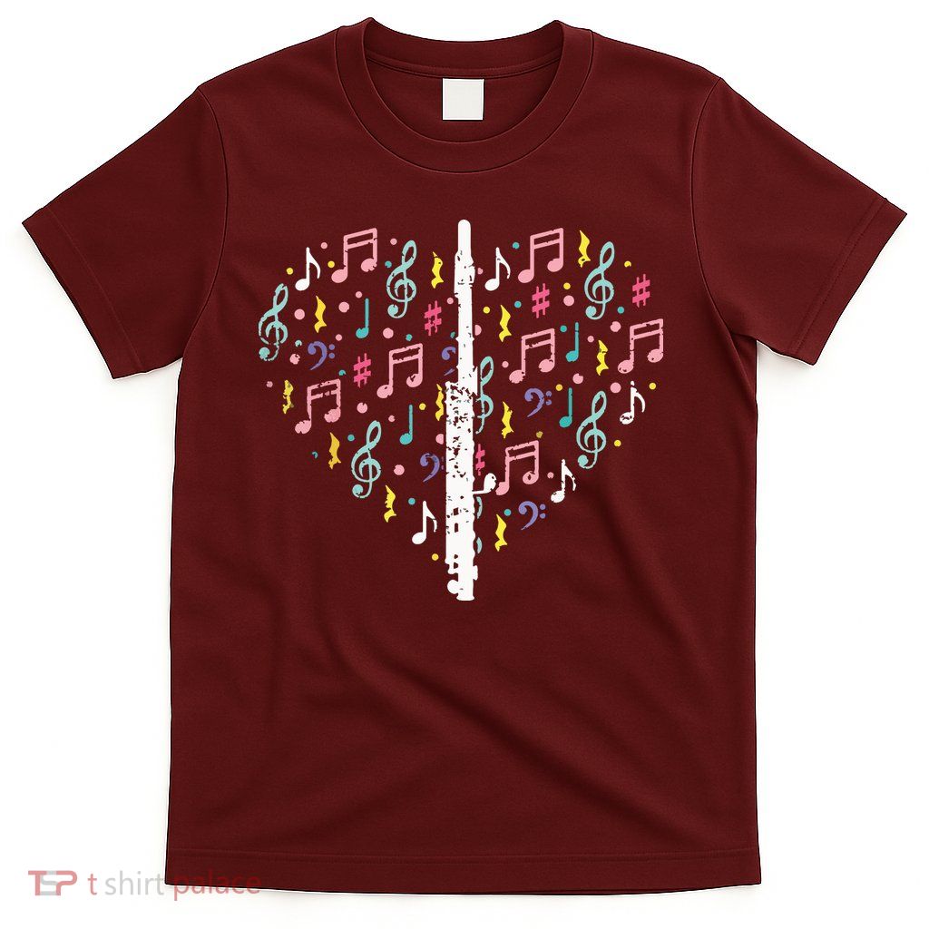 Musical Instruments Music Notes Lover Flute T-Shirt