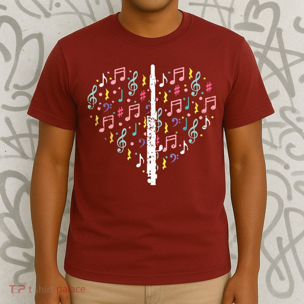 Musical Instruments Music Notes Lover Flute T-Shirt