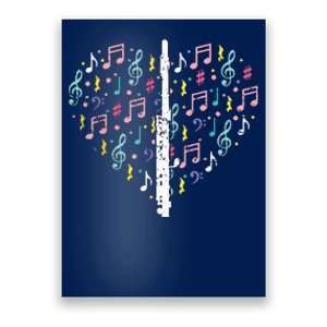 Musical Instruments Music Notes Lover Flute Poster