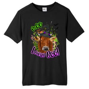 Moo I Mean Boo Witch Funny Cow With Halloween Costume Gift Tall Fusion ChromaSoft Performance T-Shirt