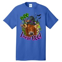 Moo I Mean Boo Witch Funny Cow With Halloween Costume Gift Tall T-Shirt