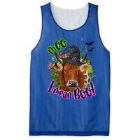 Moo I Mean Boo Witch Funny Cow With Halloween Costume Gift Mesh Reversible Basketball Jersey Tank