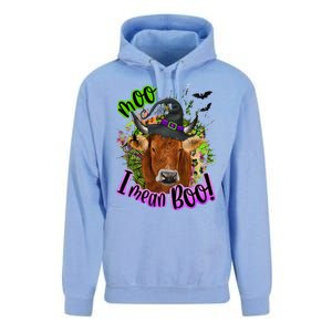 Moo I Mean Boo Witch Funny Cow With Halloween Costume Gift Unisex Surf Hoodie