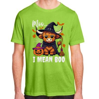 Moo I Mean Boo Witch Highland Cow Halloween Costume Cute Gift Adult ChromaSoft Performance T-Shirt