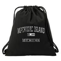 Mackinac Island Michigan MI Vintage Drawstring Bag