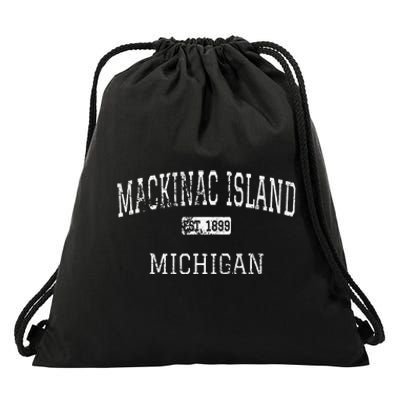 Mackinac Island Michigan MI Vintage Drawstring Bag